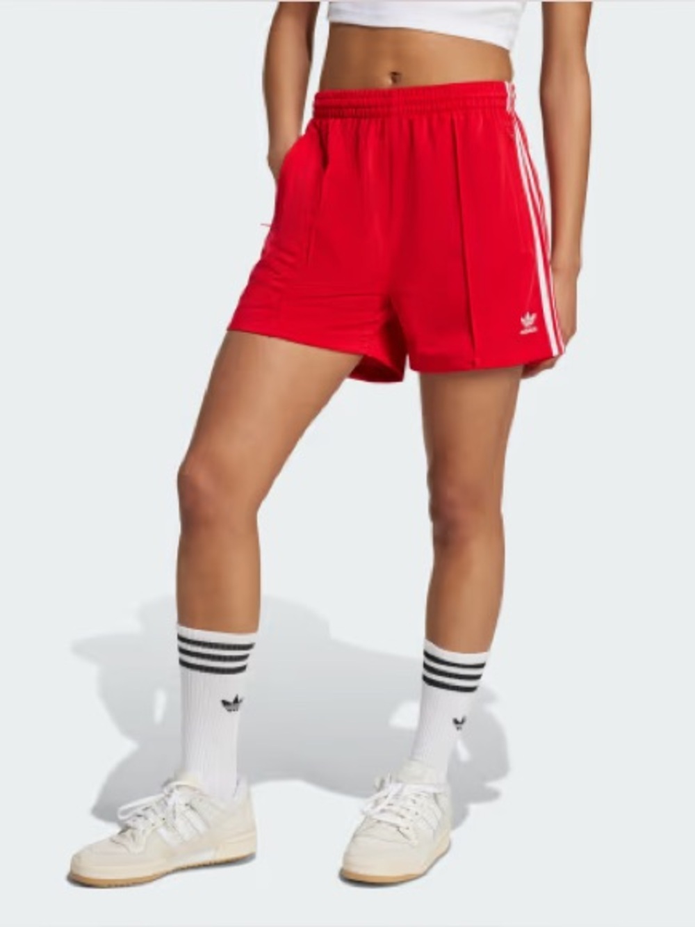ADIDAS mid length red Shorts - 90s style
